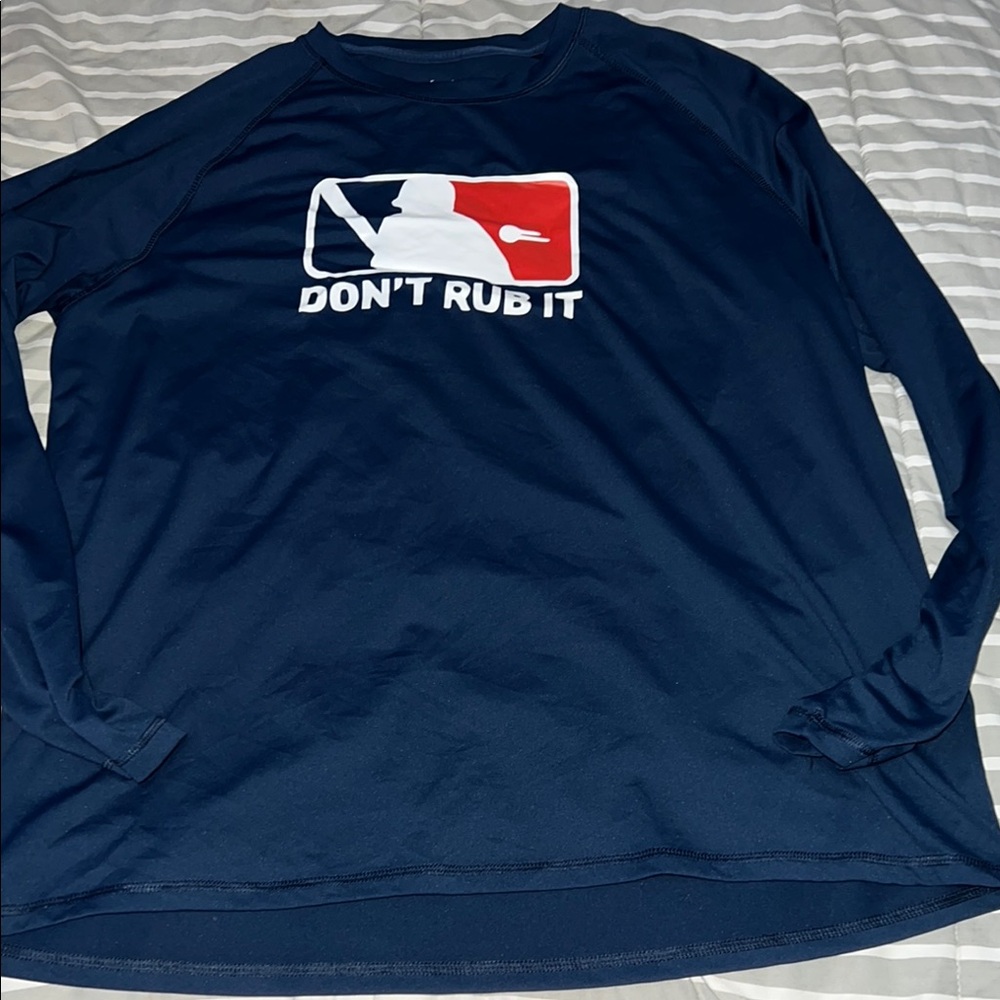 George Navy Long Sleeve Tee with Bold Graphic